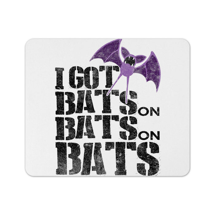 Bats On Print White Mouse Pad