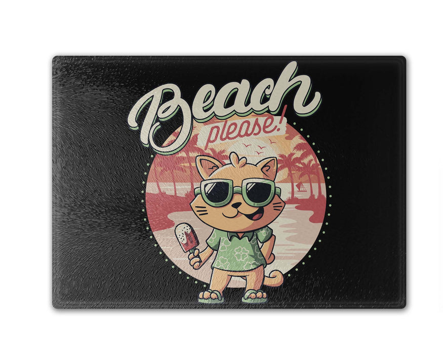 Beach Please Cat Cutting Board