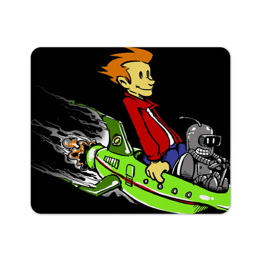 Bender And Fry Print Mouse Pad