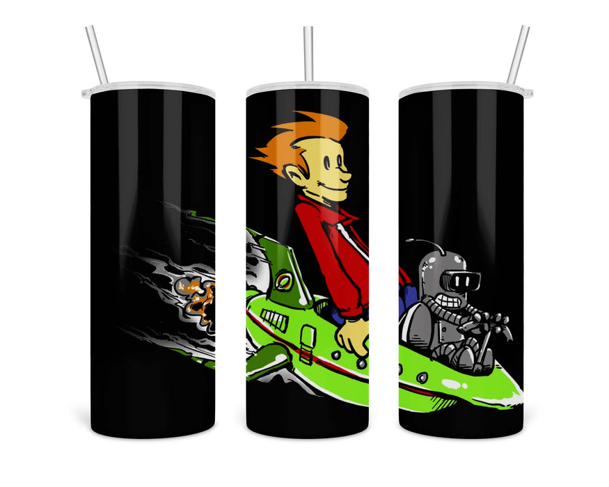 Bender And Fry Print Double Insulated Stainless Steel Tumbler