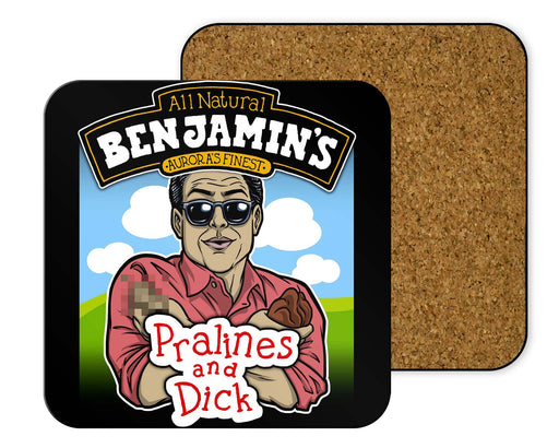 Benjamin Prailines And Dick Dark Coasters
