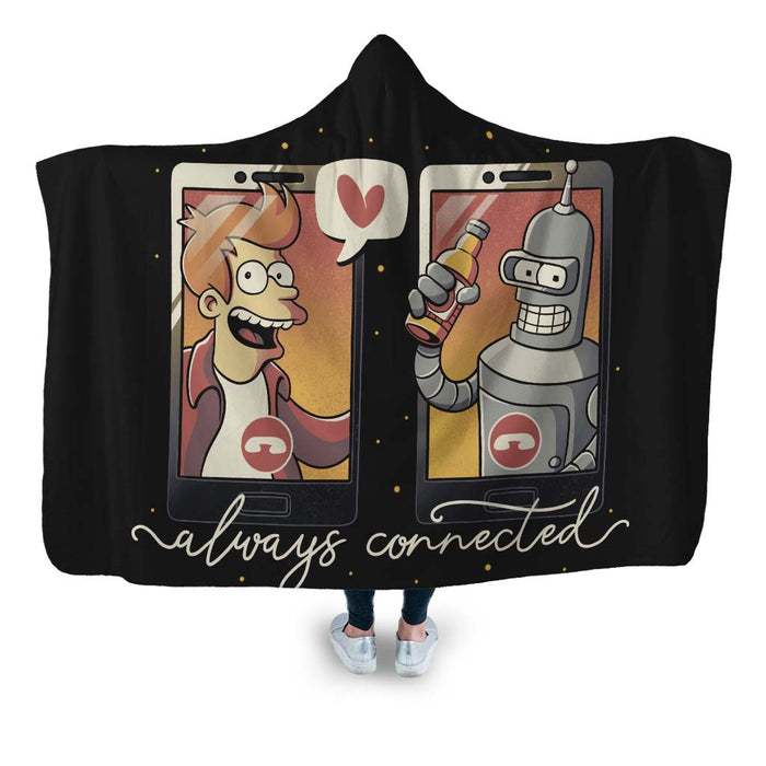 Best Friends Connection Hooded Blanket