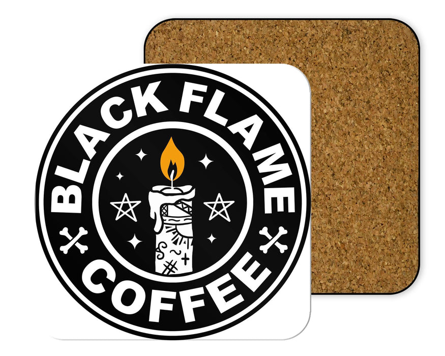 Black Flame Coffee Coasters