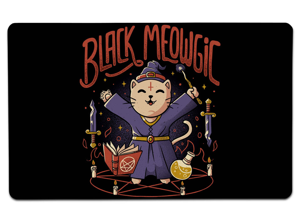 Black Meowgic Large Mouse Pad
