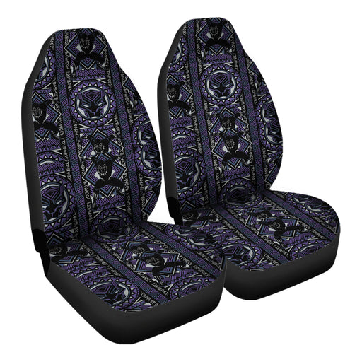 Black Panther Pattern 3 Car Seat Covers - One size