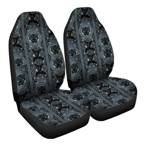 Black Panther Pattern 4 Car Seat Covers - One size