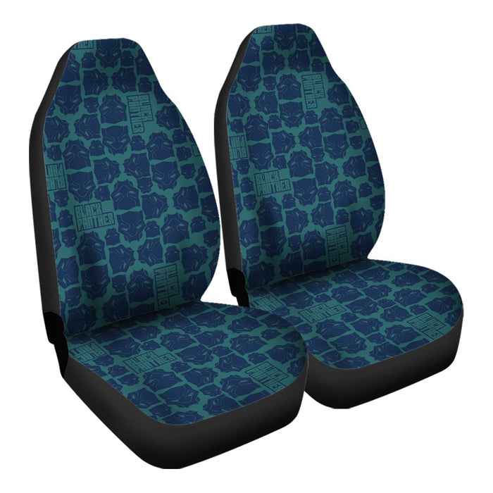 Black Panther Pattern 6 Car Seat Covers - One size