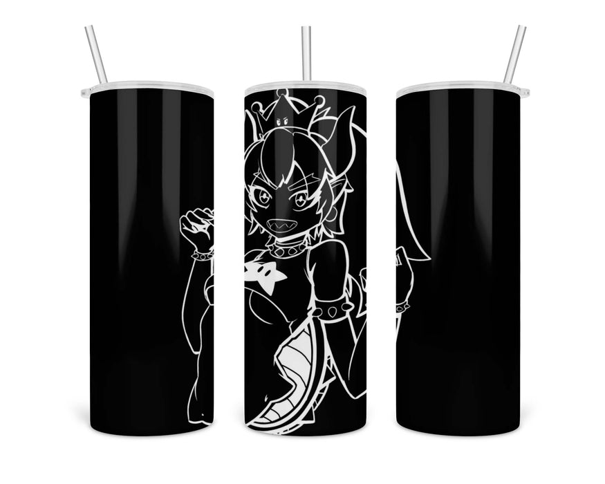 Bowsette White Double Insulated Stainless Steel Tumbler