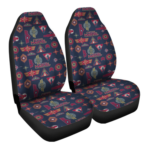 Captain Marvel Pattern 5 Car Seat Covers - One size