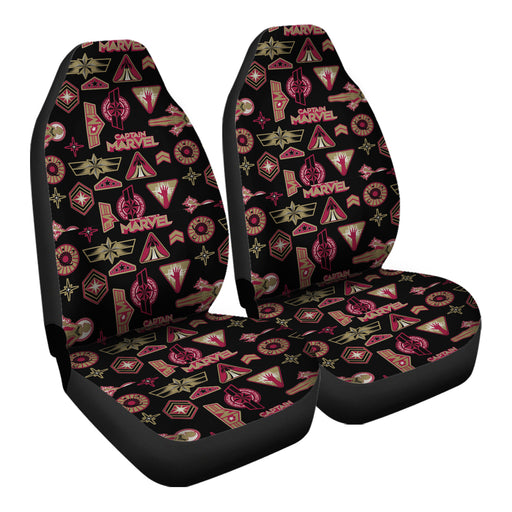 Captain Marvel Pattern 6 Car Seat Covers - One size