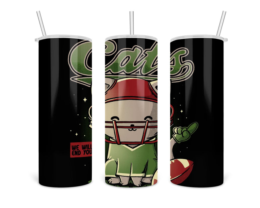 Cats Football Double Insulated Stainless Steel Tumbler