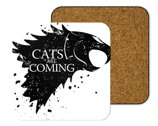 Cats Are Coming Coasters