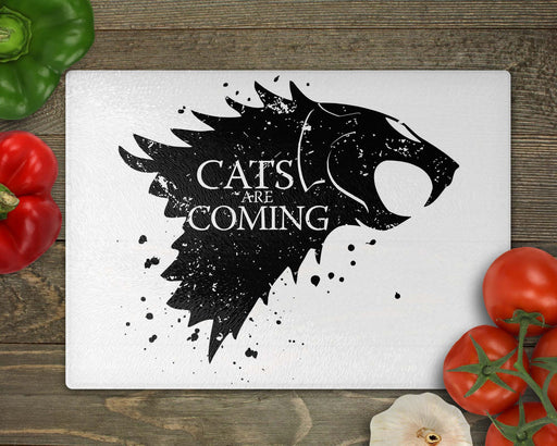 Cats Are Coming Cutting Board
