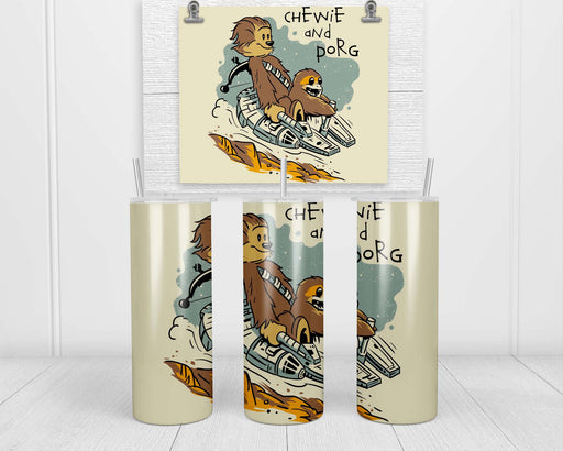 Chewie And Porg Double Insulated Stainless Steel Tumbler