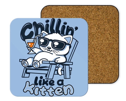 Chillin Like A Kitten Coasters