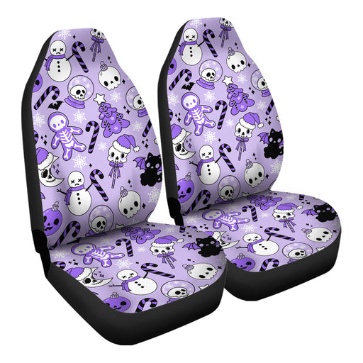 Christmas Kreeps Purple Car Seat Covers - One size