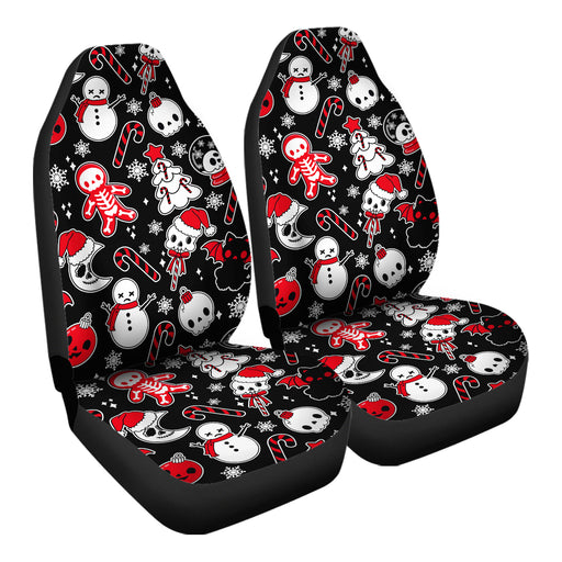 Christmas Kreeps Red and Black Car Seat Covers - One size