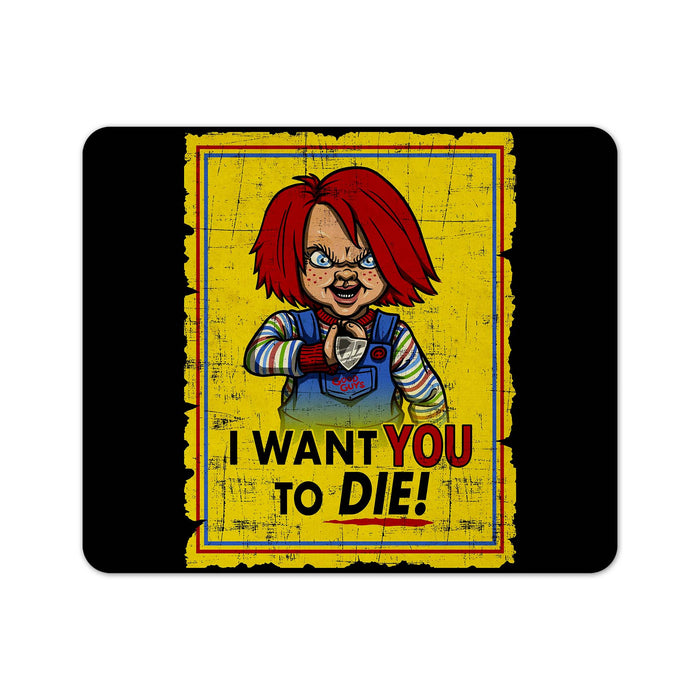 Chucky I Want You To Die 2 Mouse Pad