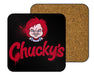 Chuckys Logo Blood Coasters