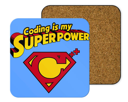 Coding Is My Superpower Coasters