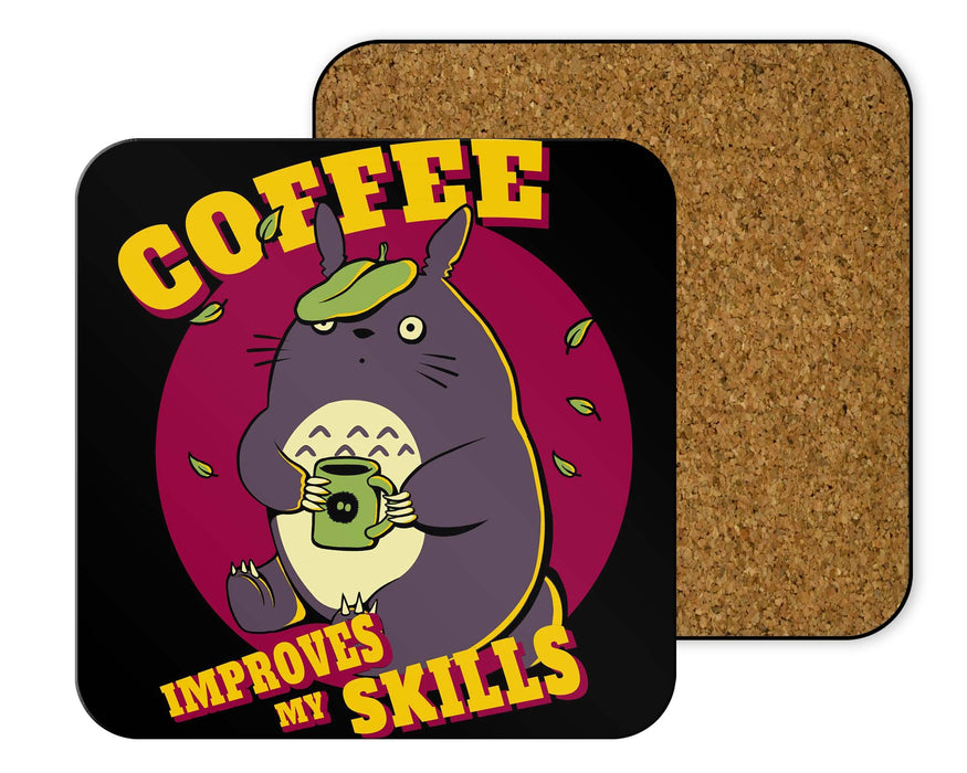 Coffee Improves My Skills Coasters