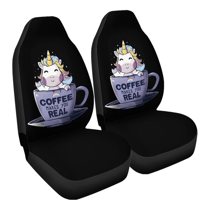 Coffee Makes You Real Car Seat Covers - One size