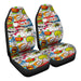 Comic Book Speech Bubbles Pattern 17 Car Seat Covers - One size