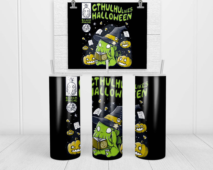 Cthulhu Likes Halloween Double Insulated Stainless Steel Tumbler