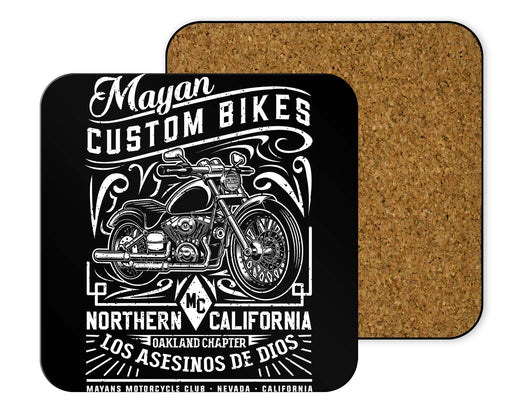Custom Bikes Oak Coasters