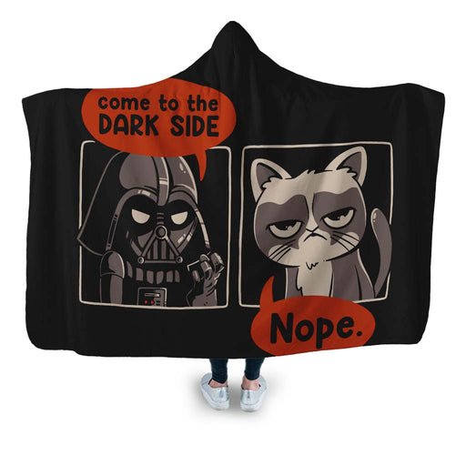 Dark Side Nope Hooded Blanket