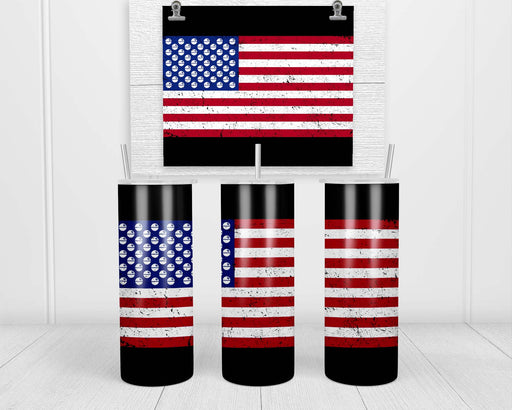 Death Stars And Stripes extra Double Insulated Stainless Steel Tumbler