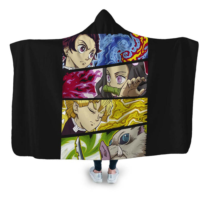 Demon Heroes Hooded Blanket