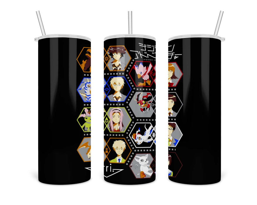 Digimon Tri Double Insulated Stainless Steel Tumbler