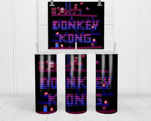 Donkey Kong Colors Clear Double Insulated Stainless Steel Tumbler