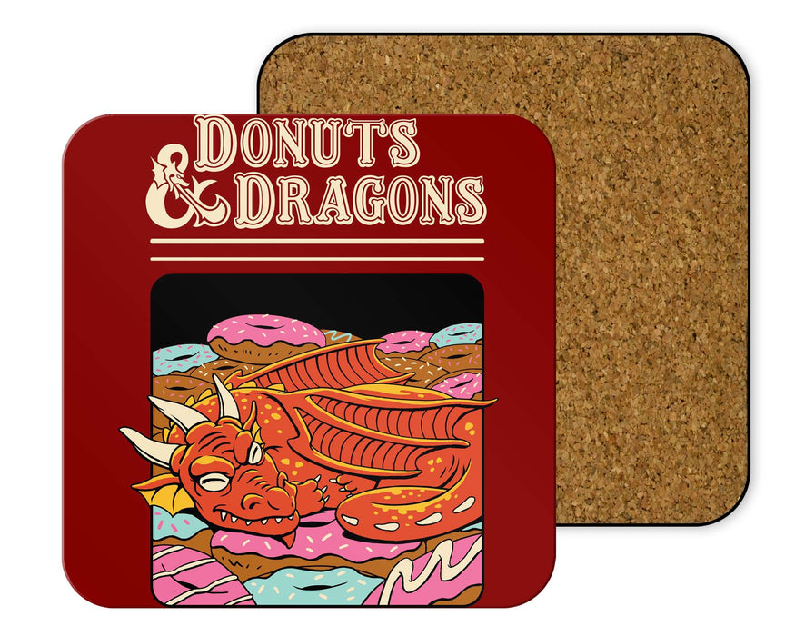 Donuts And Dragons Coasters