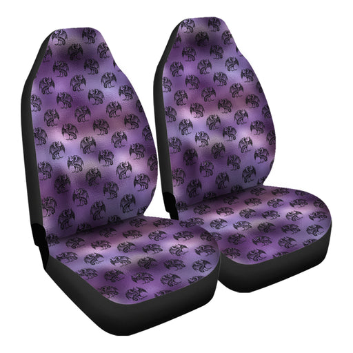 Dragon Pattern 4 Car Seat Covers - One size