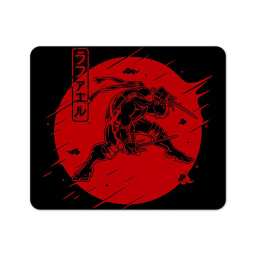 Red Warrior Turtle Mouse Pad