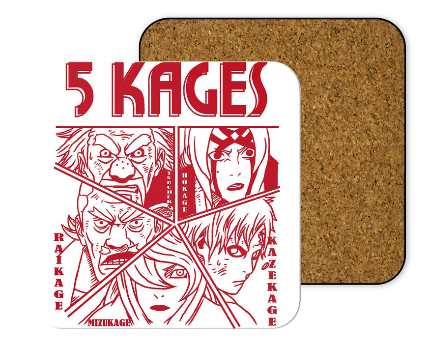 Five Kage Coasters