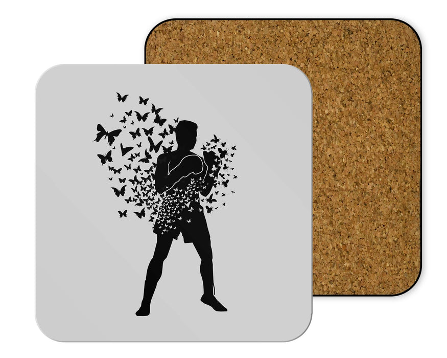 Float Like Butterfly Sting Bee Coasters
