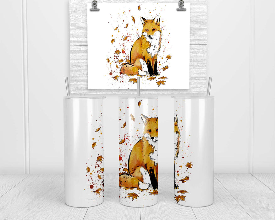 Fox In The Snow Double Insulated Stainless Steel Tumbler
