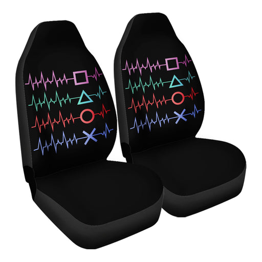 Gamer Heart Beat Car Seat Covers - One size