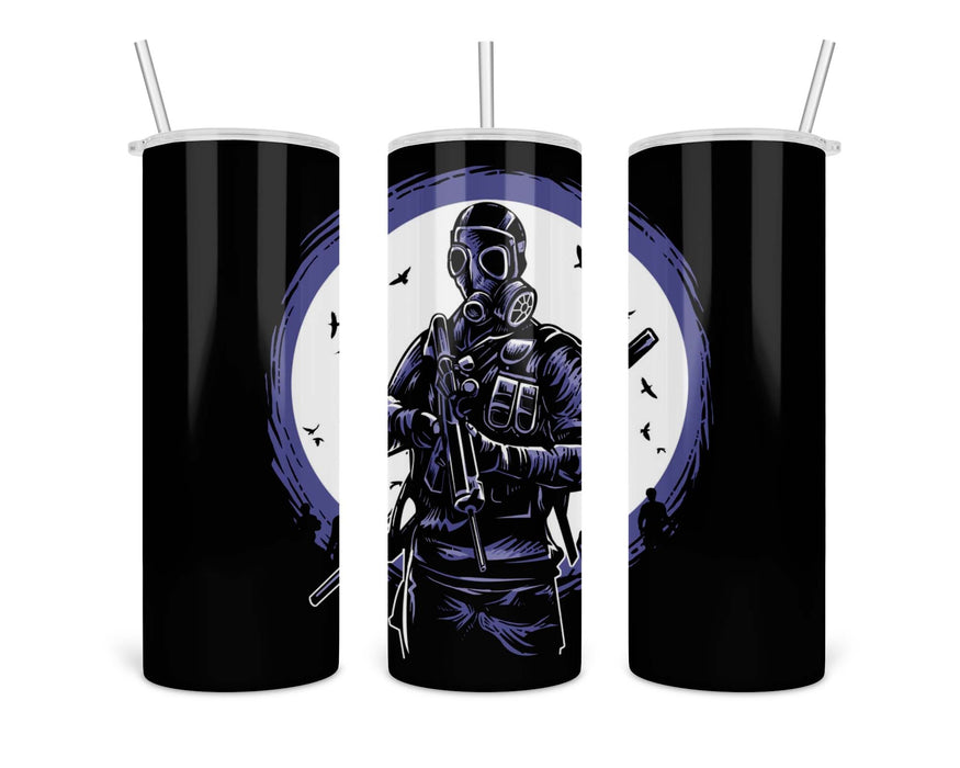 Gas Mask Soldier Double Insulated Stainless Steel Tumbler