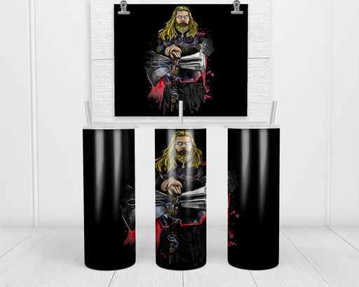 God Of Thunder Watercolor Double Insulated Stainless Steel Tumbler