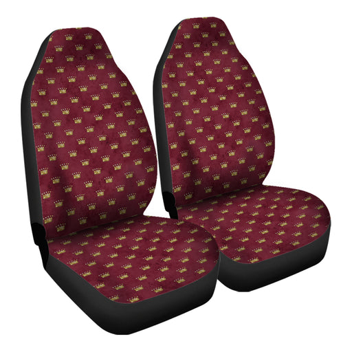 Gold Crown Pattern 10 Car Seat Covers - One size