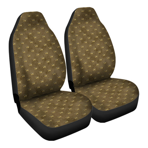 Gold Crown Pattern 13 Car Seat Covers - One size