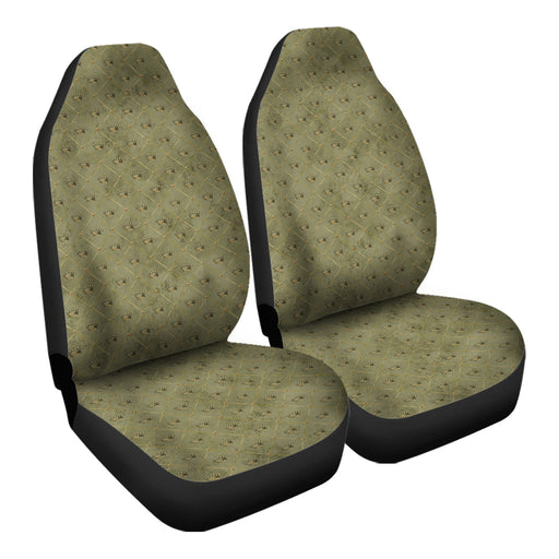 Gold Crown Pattern 18 Car Seat Covers - One size