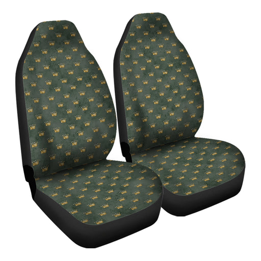 Gold Crown Pattern 7 Car Seat Covers - One size