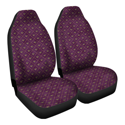 Gold Crown Pattern 9 Car Seat Covers - One size