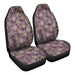 Golden Floral Pattern 9 Car Seat Covers - One size