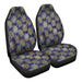Golden Floral Pattern _x12 Car Seat Covers - One size